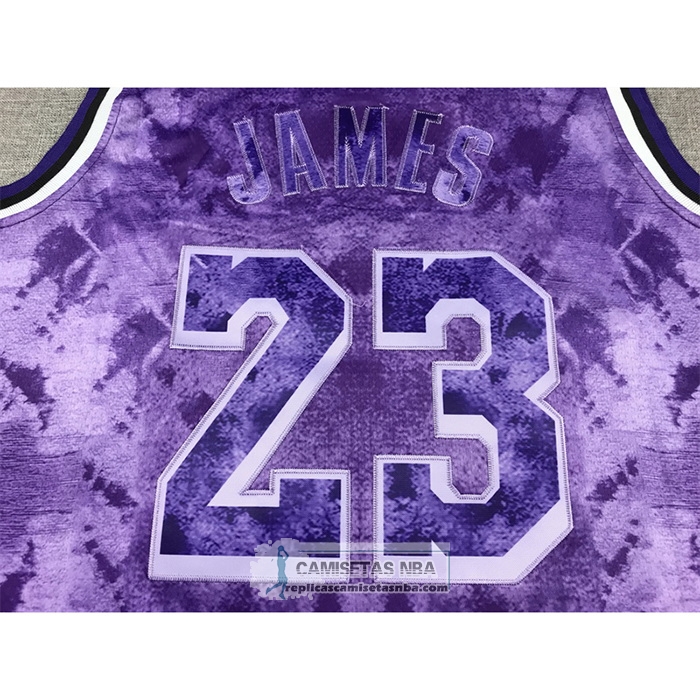 Camiseta Los Angeles Lakers LeBron James NO 23 Select Series 2023 Violeta